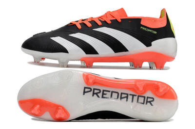 Adidas Predator Elite FG Low-Tops Soccer Cleats - Black/White/Pink