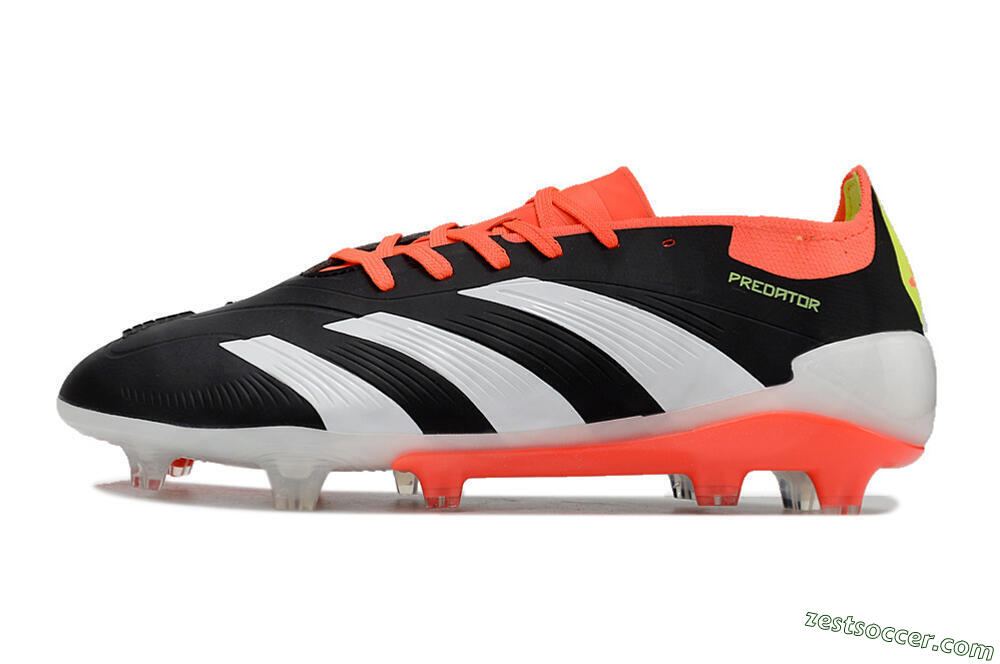Adidas Predator Elite FG Low-Tops Soccer Cleats - Black/White/Pink 2