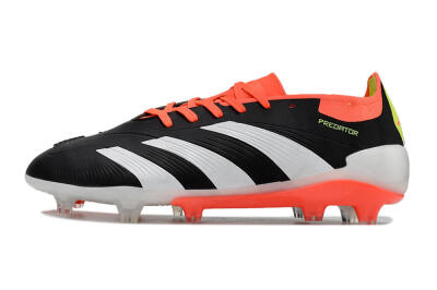 Adidas Predator Elite FG Low-Tops Soccer Cleats - Black/White/Pink