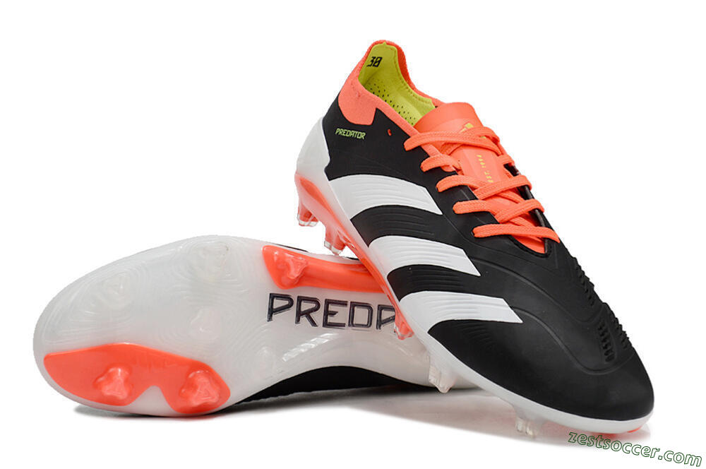 Adidas Predator Elite FG Low-Tops Soccer Cleats - Black/White/Pink 3