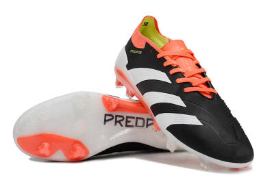 Adidas Predator Elite FG Low-Tops Soccer Cleats - Black/White/Pink