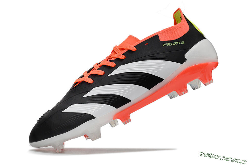 Adidas Predator Elite FG Low-Tops Soccer Cleats - Black/White/Pink 5