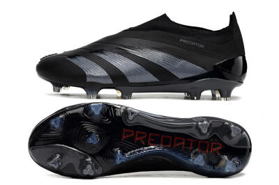 Adidas Predator Elite Laceless FG Low-Tops Soccer Cleats - Black/Jade/Red