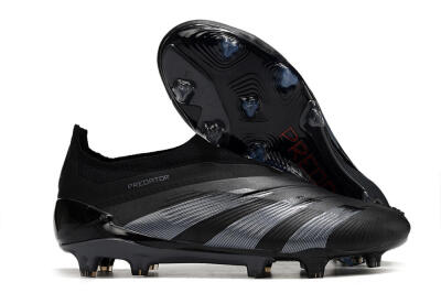 Adidas Predator Elite Laceless FG Low-Tops Soccer Cleats - Black/Jade/Red