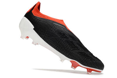 Adidas Predator Elite Laceless FG Low-Tops Soccer Cleats - Black/White/Red