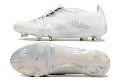 Adidas Predator Elite Foldover Tongue FG Low-Tops Soccer Cleats - White/Silver