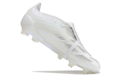 Adidas Predator Elite Foldover Tongue FG Low-Tops Soccer Cleats - White/Silver