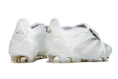 Adidas Predator Elite Foldover Tongue FG Low-Tops Soccer Cleats - White/Silver