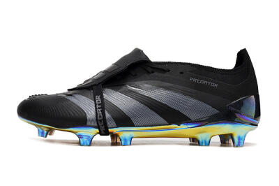 Adidas Predator Elite Foldover Tongue FG Low-Tops Soccer Cleats - Black/Silver/Gold