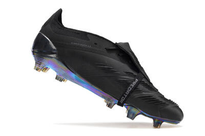 Adidas Predator Elite Foldover Tongue FG Low-Tops Soccer Cleats - Black/Silver/Gold