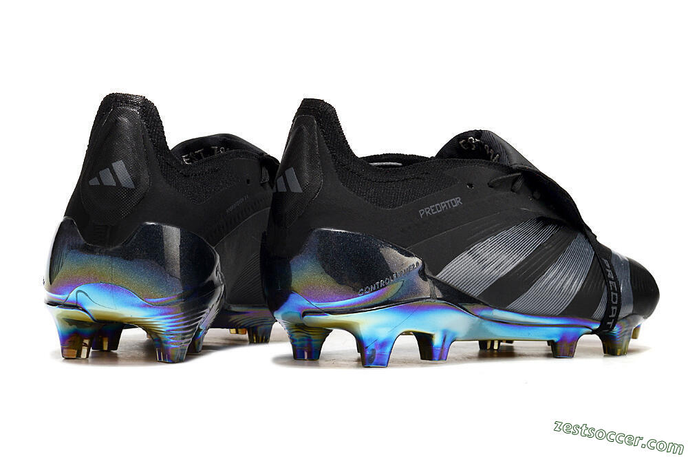 Adidas Predator Elite Foldover Tongue FG Low-Tops Soccer Cleats - Black/Silver/Gold 6