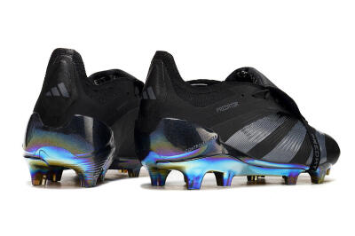 Adidas Predator Elite Foldover Tongue FG Low-Tops Soccer Cleats - Black/Silver/Gold