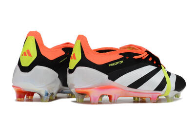 Adidas Predator Elite Foldover Tongue FG Low-Tops Soccer Cleats - Black/White/Orange