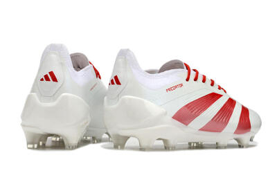Adidas Predator Elite FG Low-Tops Soccer Cleats - White/Red