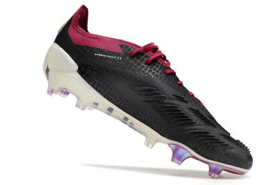 Adidas Predator Elite FG Low-Tops Soccer Cleats - Black/White/Purple