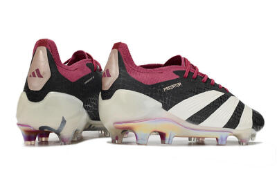 Adidas Predator Elite FG Low-Tops Soccer Cleats - Black/White/Purple