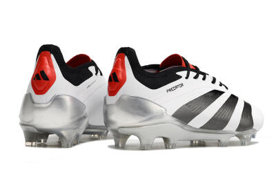 Adidas Predator Elite FG Low-Tops Soccer Cleats - White/Black/Red