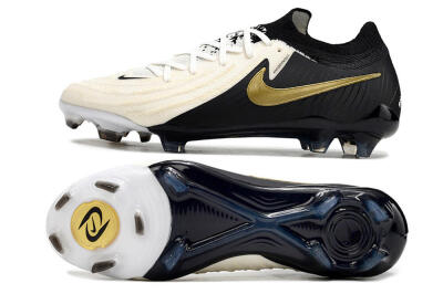 Nike Phantom Luna Elite NU FG Low-Tops Soccer Cleats - White/Black/Gold