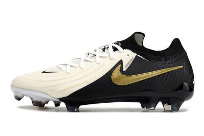 Nike Phantom Luna Elite NU FG Low-Tops Soccer Cleats - White/Black/Gold