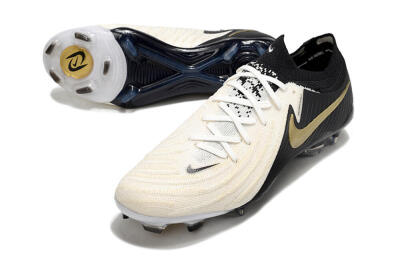 Nike Phantom Luna Elite NU FG Low-Tops Soccer Cleats - White/Black/Gold