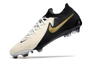 Nike Phantom Luna Elite NU FG Low-Tops Soccer Cleats - White/Black/Gold