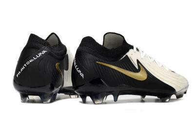 Nike Phantom Luna Elite NU FG Low-Tops Soccer Cleats - White/Black/Gold