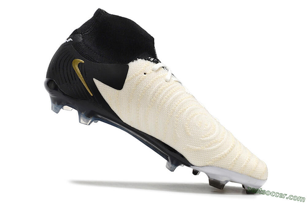 Nike Phantom Luna Elite NU FG High-Tops Soccer Cleats - White/Black/Gold 4