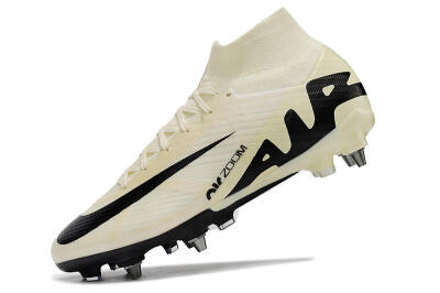 Nike Air Zoom Mercurial Superfly 9 Elite SG High-Tops Soccer Cleats - Beige/Black/White