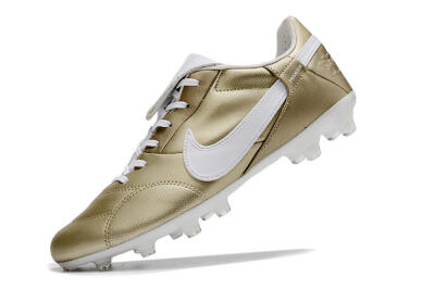 Nike The Premier 3 FG Low-Tops Soccer Cleats - Gold/White