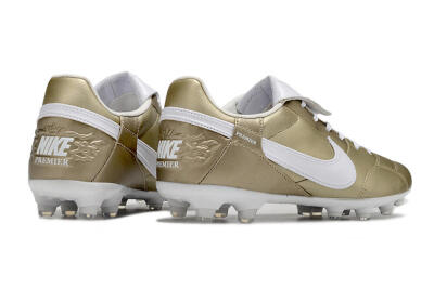 Nike The Premier 3 FG Low-Tops Soccer Cleats - Gold/White