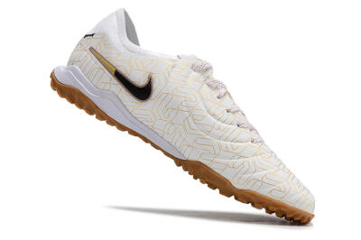 Nike Tiempo Legend 10 Pro TF Low-Tops Soccer Shoes - White/Gold/Black