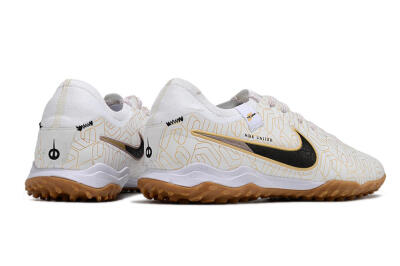 Nike Tiempo Legend 10 Pro TF Low-Tops Soccer Shoes - White/Gold/Black