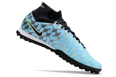Nike Air Zoom Mercurial Superfly 9 Elite TF High-Tops Soccer Shoes - Blue/White/Black