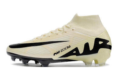 Nike Air Zoom Mercurial Superfly 9 Elite FG High-Tops Soccer Cleats - Beige/Black