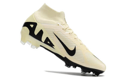 Nike Air Zoom Mercurial Superfly 9 Elite FG High-Tops Soccer Cleats - Beige/Black