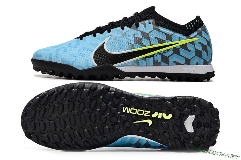 Nike Air Zoom Mercurial Vapor 15 Elite TF Low-Tops Soccer Shoes - Blue/White/Black 1
