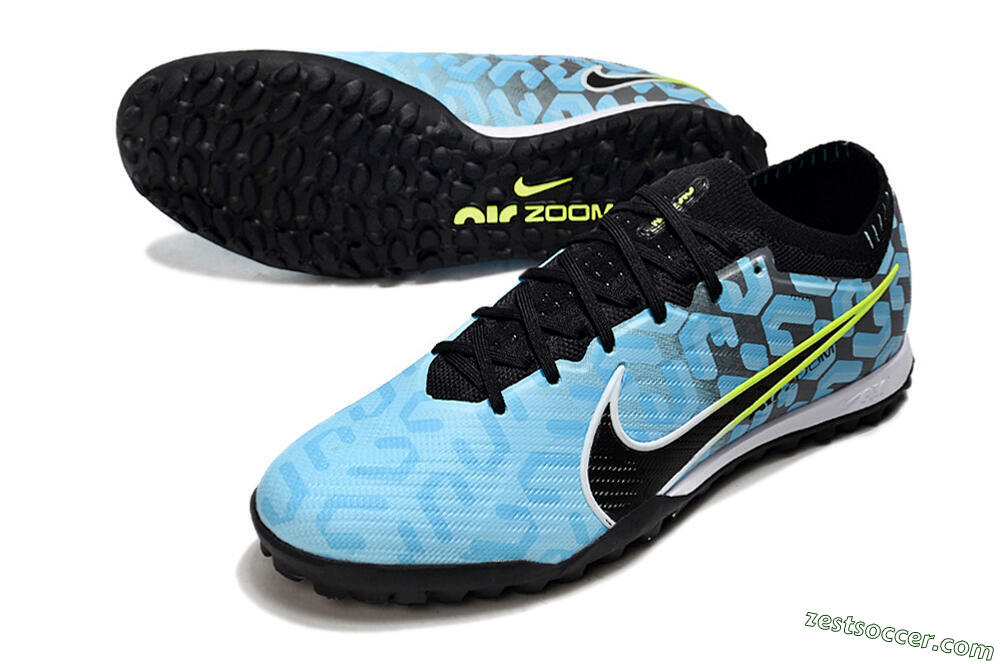 Nike Air Zoom Mercurial Vapor 15 Elite TF Low-Tops Soccer Shoes - Blue/White/Black 3