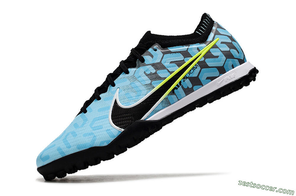 Nike Air Zoom Mercurial Vapor 15 Elite TF Low-Tops Soccer Shoes - Blue/White/Black 5