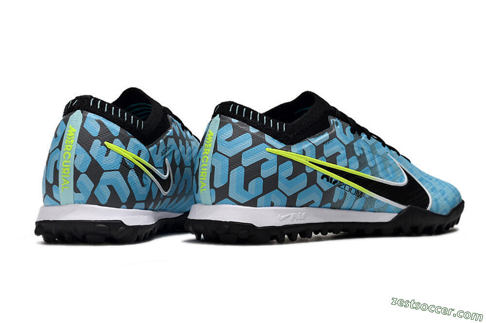 Nike Air Zoom Mercurial Vapor 15 Elite TF Low-Tops Soccer Shoes - Blue/White/Black 6