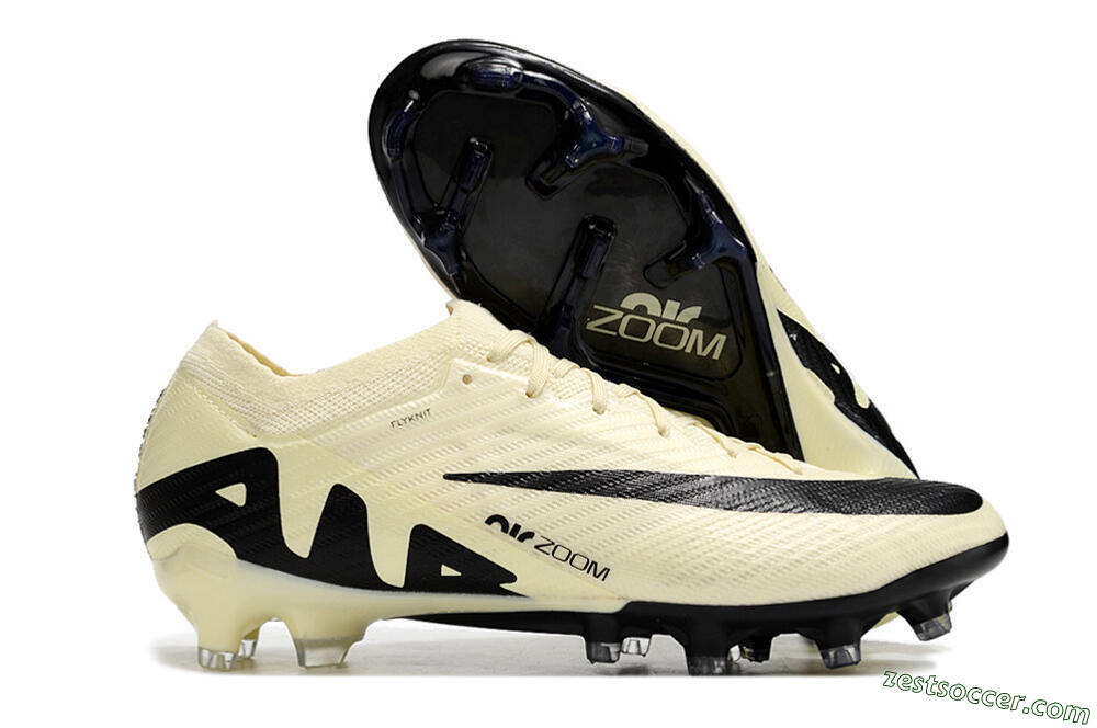Nike Air Zoom Mercurial Vapor 15 Elite FG Low-Tops Soccer Cleats - Beige/Black 0