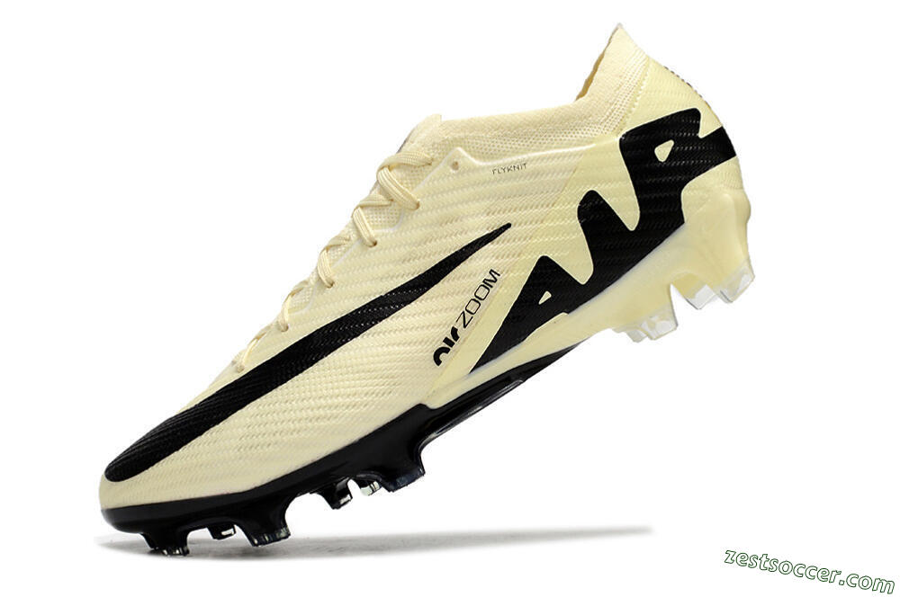 Nike Air Zoom Mercurial Vapor 15 Elite FG Low-Tops Soccer Cleats - Beige/Black 5