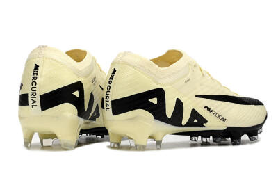 Nike Air Zoom Mercurial Vapor 15 Elite FG Low-Tops Soccer Cleats - Beige/Black
