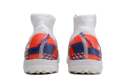 Nike Phantom Luna Elite NU TF High-Tops Soccer Shoes - White/Red/Yellow/Blue