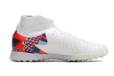 Nike Phantom Luna Elite NU TF High-Tops Soccer Shoes - White/Red/Yellow/Blue