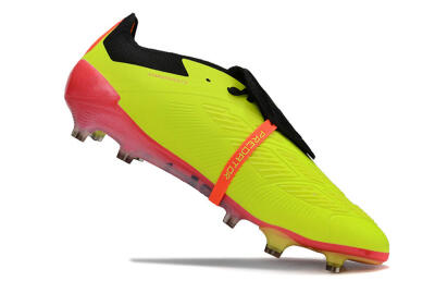 Adidas Predator Elite Foldover Tongue FG Low-Tops Soccer Cleats - Yellow/Black/Pink