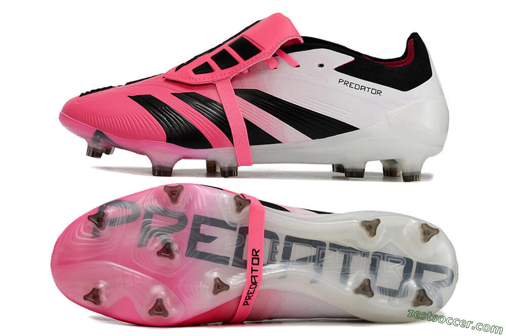 Adidas Predator Elite Foldover Tongue FG Low-Tops Soccer Cleats - Pink/Black/White 1