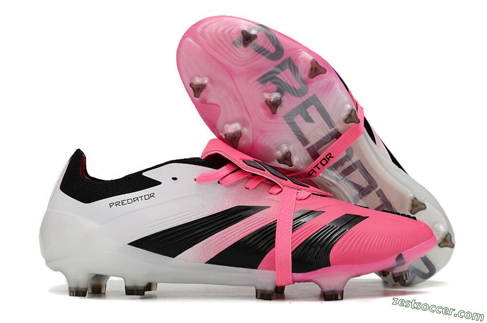 Adidas Predator Elite Foldover Tongue FG Low-Tops Soccer Cleats - Pink/Black/White 0