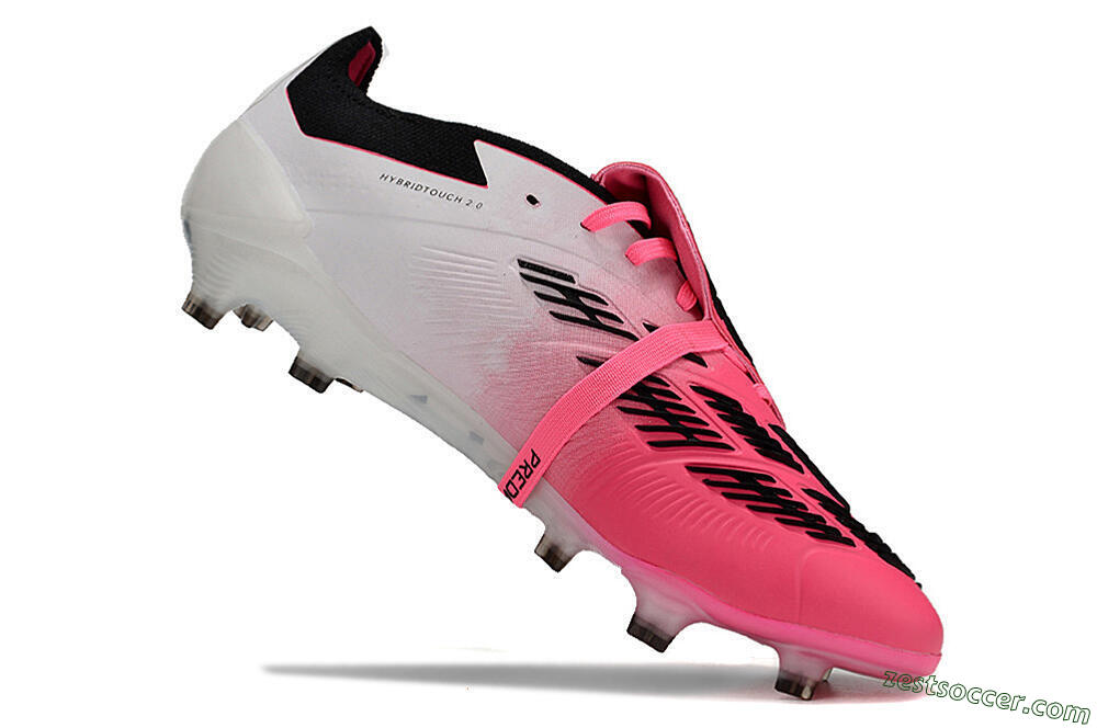 Adidas Predator Elite Foldover Tongue FG Low-Tops Soccer Cleats - Pink/Black/White 4