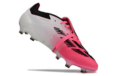 Adidas Predator Elite Foldover Tongue FG Low-Tops Soccer Cleats - Pink/Black/White