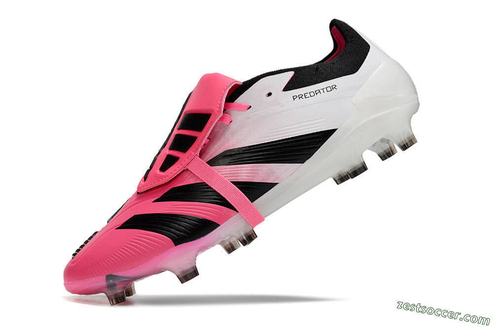 Adidas Predator Elite Foldover Tongue FG Low-Tops Soccer Cleats - Pink/Black/White 5